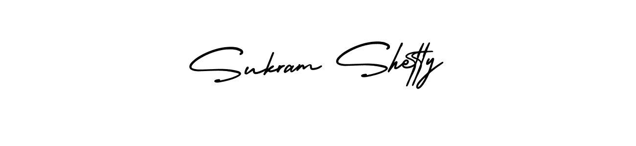 Make a beautiful signature design for name Sukram Shetty. With this signature (AmerikaSignatureDemo-Regular) style, you can create a handwritten signature for free. Sukram Shetty signature style 3 images and pictures png