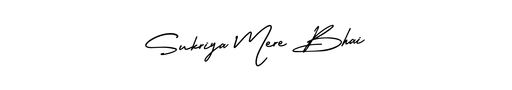 See photos of Sukriya Mere Bhai official signature by Spectra . Check more albums & portfolios. Read reviews & check more about AmerikaSignatureDemo-Regular font. Sukriya Mere Bhai signature style 3 images and pictures png