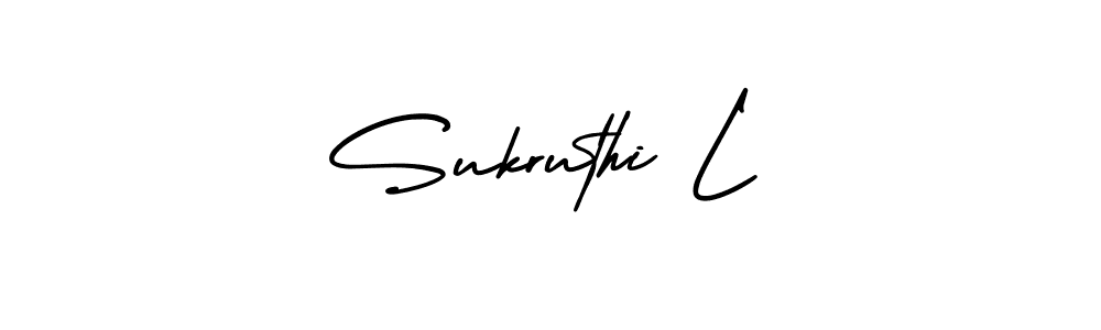 See photos of Sukruthi L official signature by Spectra . Check more albums & portfolios. Read reviews & check more about AmerikaSignatureDemo-Regular font. Sukruthi L signature style 3 images and pictures png