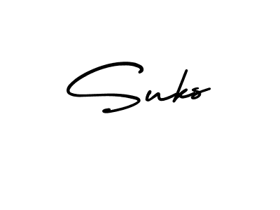 Design your own signature with our free online signature maker. With this signature software, you can create a handwritten (AmerikaSignatureDemo-Regular) signature for name Suks. Suks signature style 3 images and pictures png