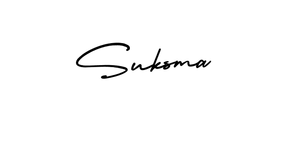 Design your own signature with our free online signature maker. With this signature software, you can create a handwritten (AmerikaSignatureDemo-Regular) signature for name Suksma. Suksma signature style 3 images and pictures png