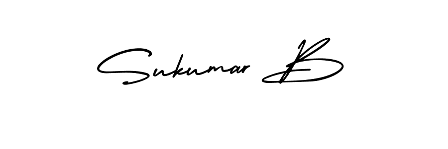 This is the best signature style for the Sukumar B name. Also you like these signature font (AmerikaSignatureDemo-Regular). Mix name signature. Sukumar B signature style 3 images and pictures png