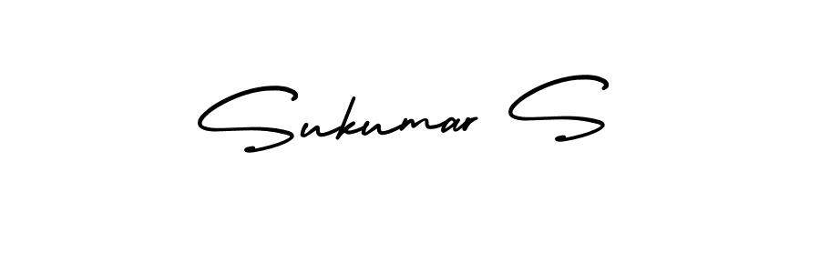 You should practise on your own different ways (AmerikaSignatureDemo-Regular) to write your name (Sukumar S) in signature. don't let someone else do it for you. Sukumar S signature style 3 images and pictures png