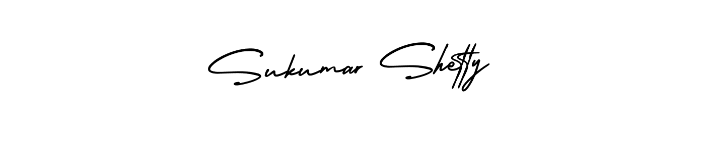 How to make Sukumar Shetty name signature. Use AmerikaSignatureDemo-Regular style for creating short signs online. This is the latest handwritten sign. Sukumar Shetty signature style 3 images and pictures png