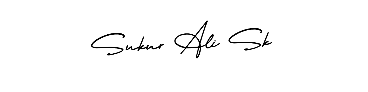 How to make Sukur Ali Sk name signature. Use AmerikaSignatureDemo-Regular style for creating short signs online. This is the latest handwritten sign. Sukur Ali Sk signature style 3 images and pictures png