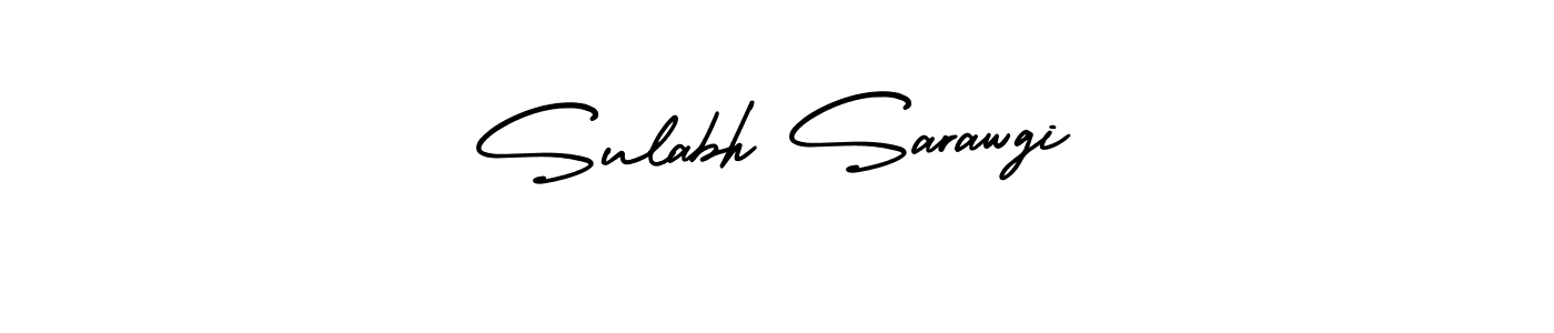 The best way (AmerikaSignatureDemo-Regular) to make a short signature is to pick only two or three words in your name. The name Sulabh Sarawgi include a total of six letters. For converting this name. Sulabh Sarawgi signature style 3 images and pictures png