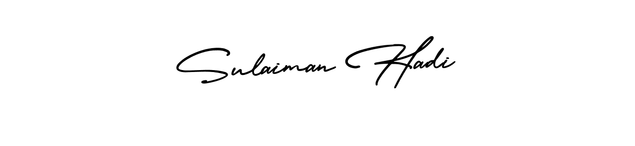 Make a short Sulaiman Hadi signature style. Manage your documents anywhere anytime using AmerikaSignatureDemo-Regular. Create and add eSignatures, submit forms, share and send files easily. Sulaiman Hadi signature style 3 images and pictures png