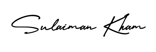 Practice writing Sulaiman Kham with the flow of AmerikaSignatureDemo-Regular lettering. A fantastic source of inspiration for developing your personal signature style. Sulaiman Kham signature style 3 images and pictures png