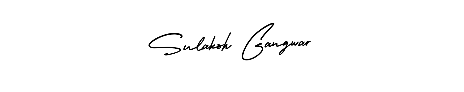 How to Draw Sulaksh Gangwar signature style? AmerikaSignatureDemo-Regular is a latest design signature styles for name Sulaksh Gangwar. Sulaksh Gangwar signature style 3 images and pictures png