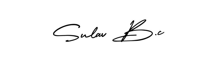 Make a beautiful signature design for name Sulav B.c. With this signature (AmerikaSignatureDemo-Regular) style, you can create a handwritten signature for free. Sulav B.c signature style 3 images and pictures png