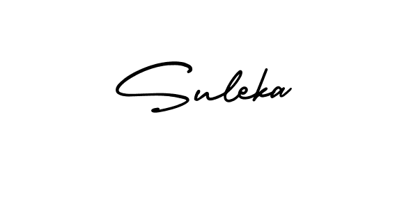 How to make Suleka name signature. Use AmerikaSignatureDemo-Regular style for creating short signs online. This is the latest handwritten sign. Suleka signature style 3 images and pictures png