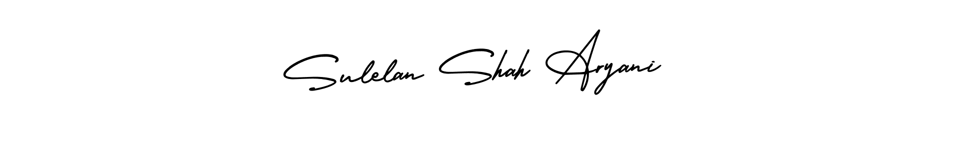 Make a beautiful signature design for name Sulelan Shah Aryani. With this signature (AmerikaSignatureDemo-Regular) style, you can create a handwritten signature for free. Sulelan Shah Aryani signature style 3 images and pictures png