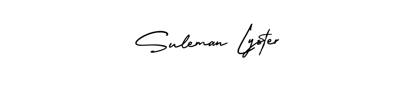 Suleman Lyster stylish signature style. Best Handwritten Sign (AmerikaSignatureDemo-Regular) for my name. Handwritten Signature Collection Ideas for my name Suleman Lyster. Suleman Lyster signature style 3 images and pictures png