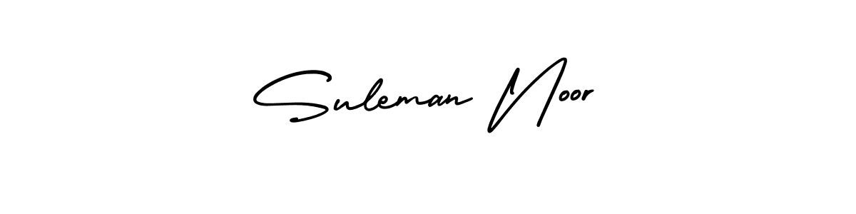 Make a beautiful signature design for name Suleman Noor. With this signature (AmerikaSignatureDemo-Regular) style, you can create a handwritten signature for free. Suleman Noor signature style 3 images and pictures png