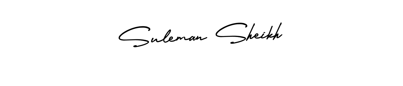 Create a beautiful signature design for name Suleman Sheikh. With this signature (AmerikaSignatureDemo-Regular) fonts, you can make a handwritten signature for free. Suleman Sheikh signature style 3 images and pictures png