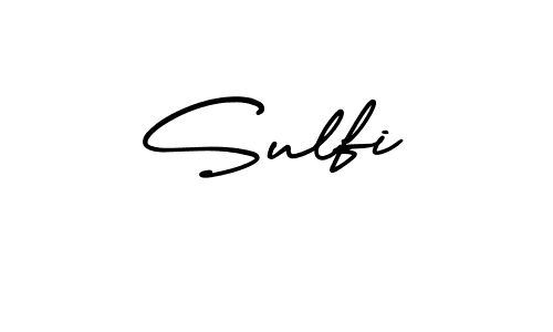 You should practise on your own different ways (AmerikaSignatureDemo-Regular) to write your name (Sulfi) in signature. don't let someone else do it for you. Sulfi signature style 3 images and pictures png