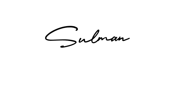 Use a signature maker to create a handwritten signature online. With this signature software, you can design (AmerikaSignatureDemo-Regular) your own signature for name Sulman. Sulman signature style 3 images and pictures png