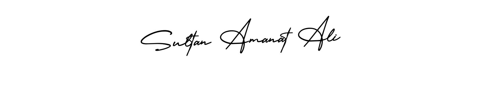 How to make Sultan Amanat Ali name signature. Use AmerikaSignatureDemo-Regular style for creating short signs online. This is the latest handwritten sign. Sultan Amanat Ali signature style 3 images and pictures png