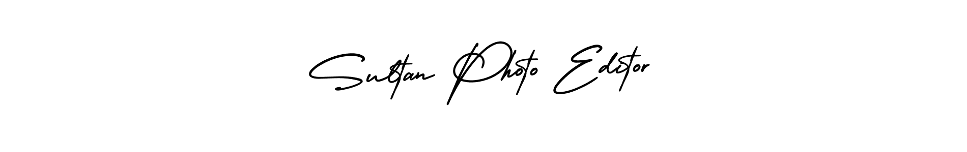 Use a signature maker to create a handwritten signature online. With this signature software, you can design (AmerikaSignatureDemo-Regular) your own signature for name Sultan Photo Editor. Sultan Photo Editor signature style 3 images and pictures png