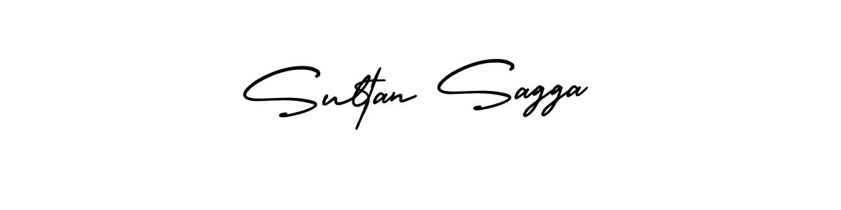 How to make Sultan Sagga name signature. Use AmerikaSignatureDemo-Regular style for creating short signs online. This is the latest handwritten sign. Sultan Sagga signature style 3 images and pictures png