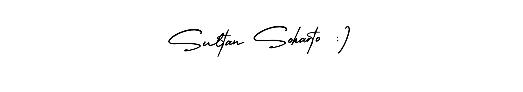 AmerikaSignatureDemo-Regular is a professional signature style that is perfect for those who want to add a touch of class to their signature. It is also a great choice for those who want to make their signature more unique. Get Sultan Soharto :) name to fancy signature for free. Sultan Soharto :) signature style 3 images and pictures png