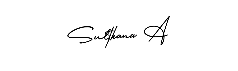 Make a beautiful signature design for name Sulthana A. With this signature (AmerikaSignatureDemo-Regular) style, you can create a handwritten signature for free. Sulthana A signature style 3 images and pictures png