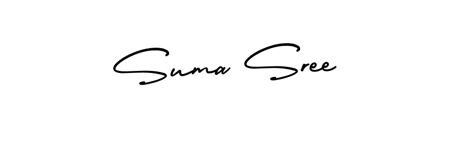 Similarly AmerikaSignatureDemo-Regular is the best handwritten signature design. Signature creator online .You can use it as an online autograph creator for name Suma Sree. Suma Sree signature style 3 images and pictures png