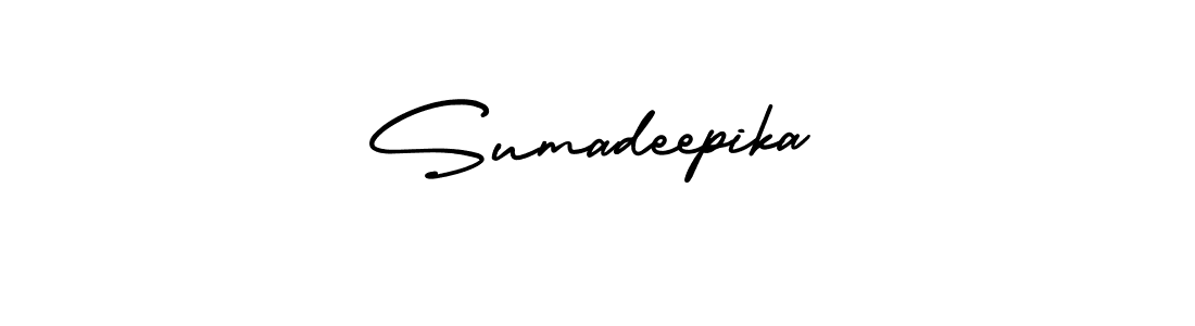 Also You can easily find your signature by using the search form. We will create Sumadeepika name handwritten signature images for you free of cost using AmerikaSignatureDemo-Regular sign style. Sumadeepika signature style 3 images and pictures png