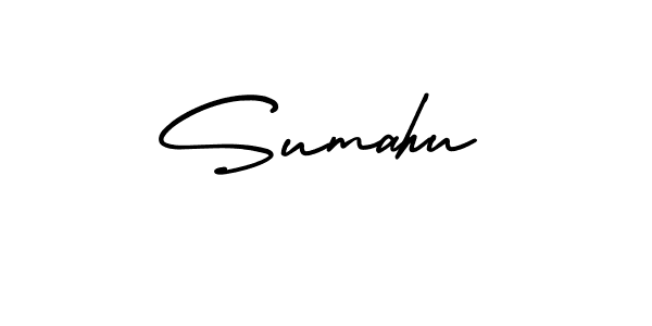 How to make Sumahu signature? AmerikaSignatureDemo-Regular is a professional autograph style. Create handwritten signature for Sumahu name. Sumahu signature style 3 images and pictures png