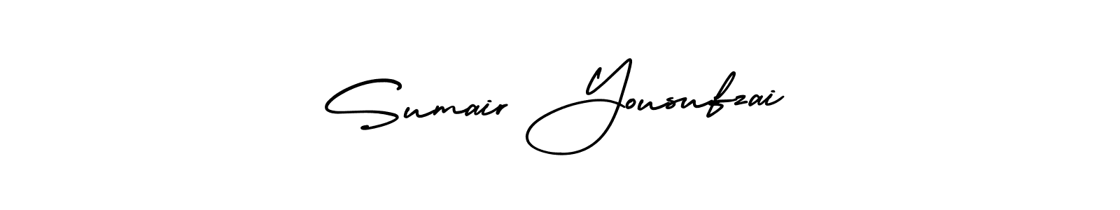 This is the best signature style for the Sumair Yousufzai name. Also you like these signature font (AmerikaSignatureDemo-Regular). Mix name signature. Sumair Yousufzai signature style 3 images and pictures png