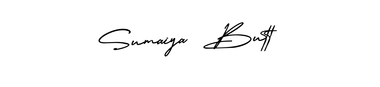 if you are searching for the best signature style for your name Sumaiya  Butt. so please give up your signature search. here we have designed multiple signature styles  using AmerikaSignatureDemo-Regular. Sumaiya  Butt signature style 3 images and pictures png