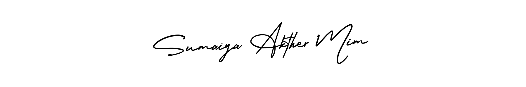 Use a signature maker to create a handwritten signature online. With this signature software, you can design (AmerikaSignatureDemo-Regular) your own signature for name Sumaiya Akther Mim. Sumaiya Akther Mim signature style 3 images and pictures png