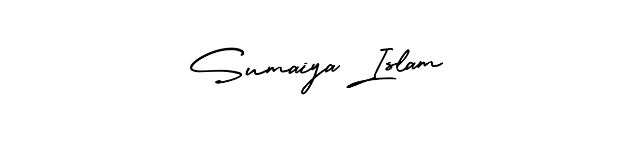 Also You can easily find your signature by using the search form. We will create Sumaiya Islam name handwritten signature images for you free of cost using AmerikaSignatureDemo-Regular sign style. Sumaiya Islam signature style 3 images and pictures png