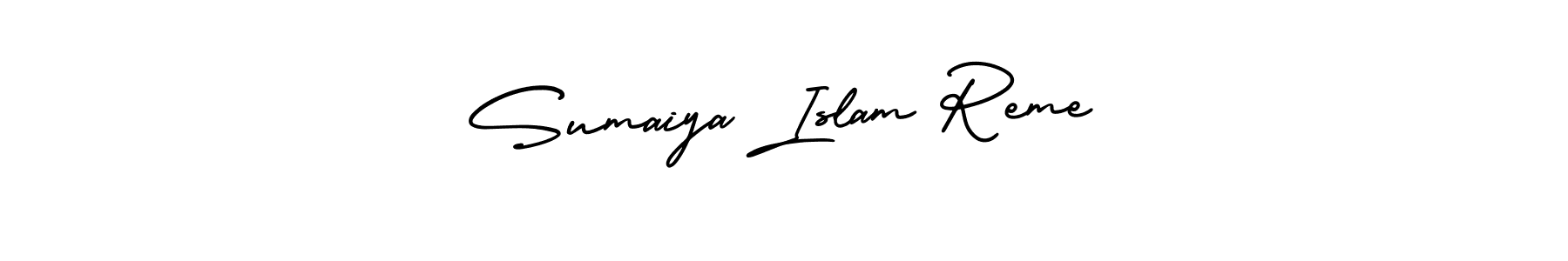 This is the best signature style for the Sumaiya Islam Reme name. Also you like these signature font (AmerikaSignatureDemo-Regular). Mix name signature. Sumaiya Islam Reme signature style 3 images and pictures png