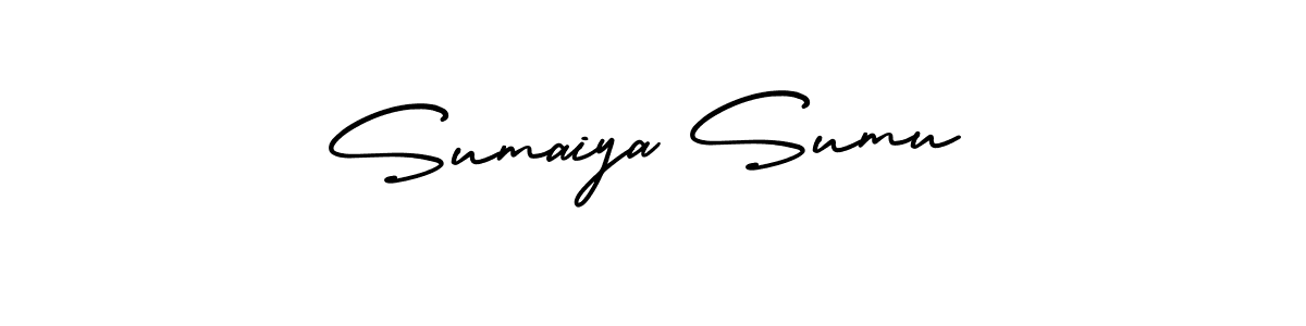 Make a beautiful signature design for name Sumaiya Sumu. With this signature (AmerikaSignatureDemo-Regular) style, you can create a handwritten signature for free. Sumaiya Sumu signature style 3 images and pictures png