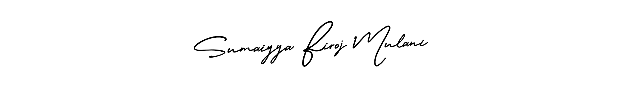 This is the best signature style for the Sumaiyya Firoj Mulani name. Also you like these signature font (AmerikaSignatureDemo-Regular). Mix name signature. Sumaiyya Firoj Mulani signature style 3 images and pictures png