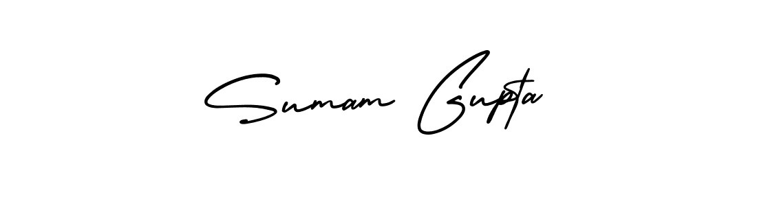 Design your own signature with our free online signature maker. With this signature software, you can create a handwritten (AmerikaSignatureDemo-Regular) signature for name Sumam Gupta. Sumam Gupta signature style 3 images and pictures png
