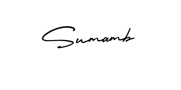 How to make Sumamb signature? AmerikaSignatureDemo-Regular is a professional autograph style. Create handwritten signature for Sumamb name. Sumamb signature style 3 images and pictures png