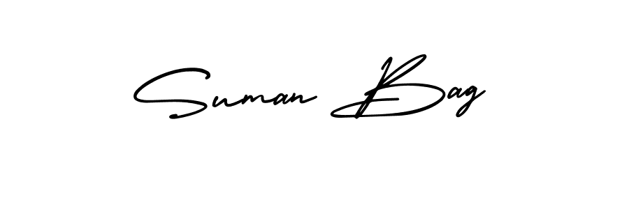 This is the best signature style for the Suman Bag name. Also you like these signature font (AmerikaSignatureDemo-Regular). Mix name signature. Suman Bag signature style 3 images and pictures png