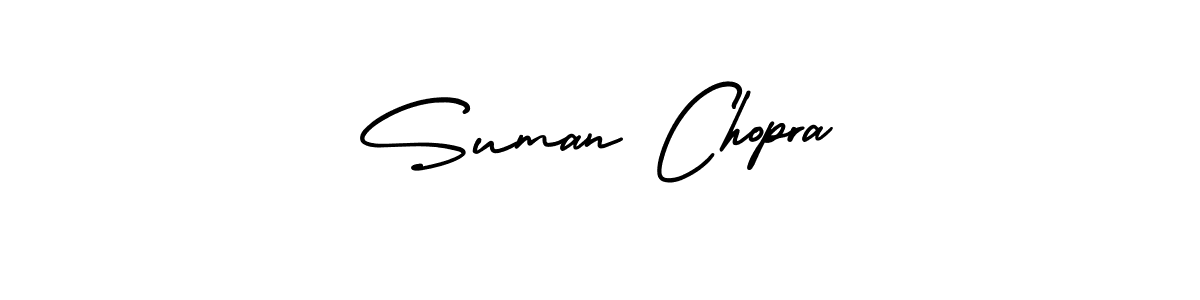 Create a beautiful signature design for name Suman Chopra. With this signature (AmerikaSignatureDemo-Regular) fonts, you can make a handwritten signature for free. Suman Chopra signature style 3 images and pictures png