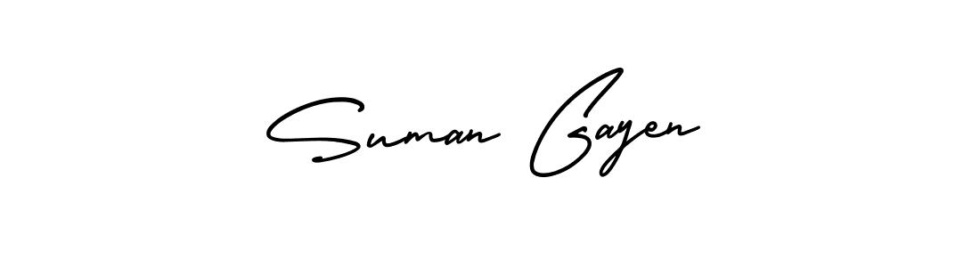 How to Draw Suman Gayen signature style? AmerikaSignatureDemo-Regular is a latest design signature styles for name Suman Gayen. Suman Gayen signature style 3 images and pictures png