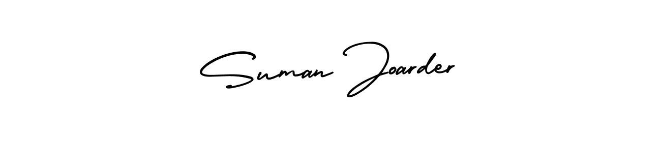 How to make Suman Joarder signature? AmerikaSignatureDemo-Regular is a professional autograph style. Create handwritten signature for Suman Joarder name. Suman Joarder signature style 3 images and pictures png