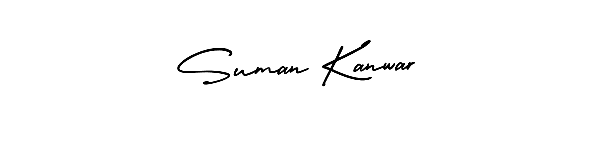 How to make Suman Kanwar name signature. Use AmerikaSignatureDemo-Regular style for creating short signs online. This is the latest handwritten sign. Suman Kanwar signature style 3 images and pictures png