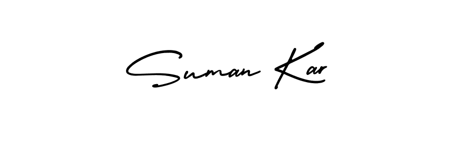 Use a signature maker to create a handwritten signature online. With this signature software, you can design (AmerikaSignatureDemo-Regular) your own signature for name Suman Kar. Suman Kar signature style 3 images and pictures png