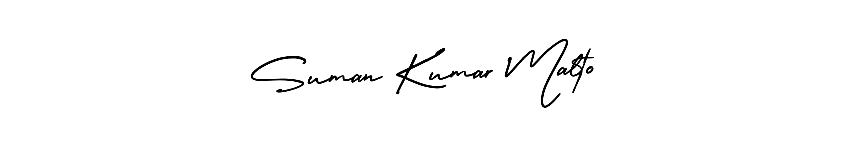 How to Draw Suman Kumar Malto signature style? AmerikaSignatureDemo-Regular is a latest design signature styles for name Suman Kumar Malto. Suman Kumar Malto signature style 3 images and pictures png