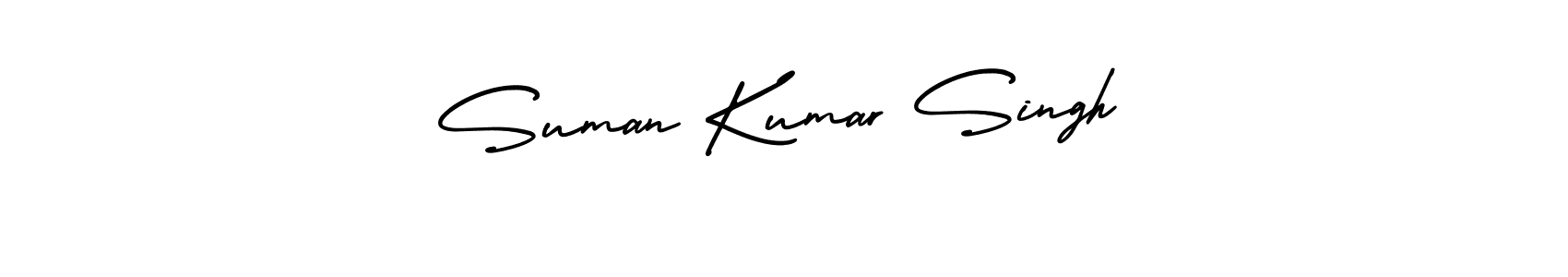 How to make Suman Kumar Singh name signature. Use AmerikaSignatureDemo-Regular style for creating short signs online. This is the latest handwritten sign. Suman Kumar Singh signature style 3 images and pictures png