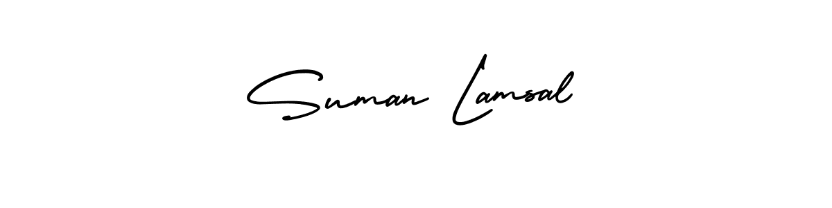 Also we have Suman Lamsal name is the best signature style. Create professional handwritten signature collection using AmerikaSignatureDemo-Regular autograph style. Suman Lamsal signature style 3 images and pictures png