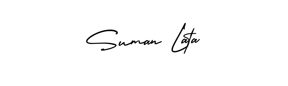 Also we have Suman Lata name is the best signature style. Create professional handwritten signature collection using AmerikaSignatureDemo-Regular autograph style. Suman Lata signature style 3 images and pictures png