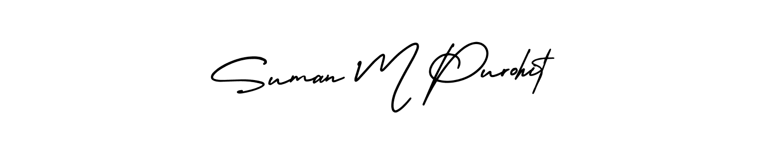 Similarly AmerikaSignatureDemo-Regular is the best handwritten signature design. Signature creator online .You can use it as an online autograph creator for name Suman M Purohit. Suman M Purohit signature style 3 images and pictures png