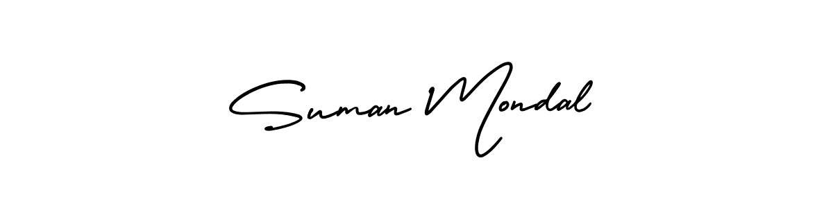 Suman Mondal stylish signature style. Best Handwritten Sign (AmerikaSignatureDemo-Regular) for my name. Handwritten Signature Collection Ideas for my name Suman Mondal. Suman Mondal signature style 3 images and pictures png